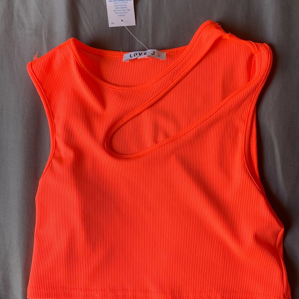 neon orange top